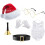 (Set 11) Weihnachtsmann-Dekorationsset: Mütze, Bart, Handschuhe, Brille, Gürtel 3