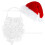 (Set 10) Weihnachtsmann-Dekorationsset: Mütze, Bart, Handschuhe, Brille, Gürtel 4