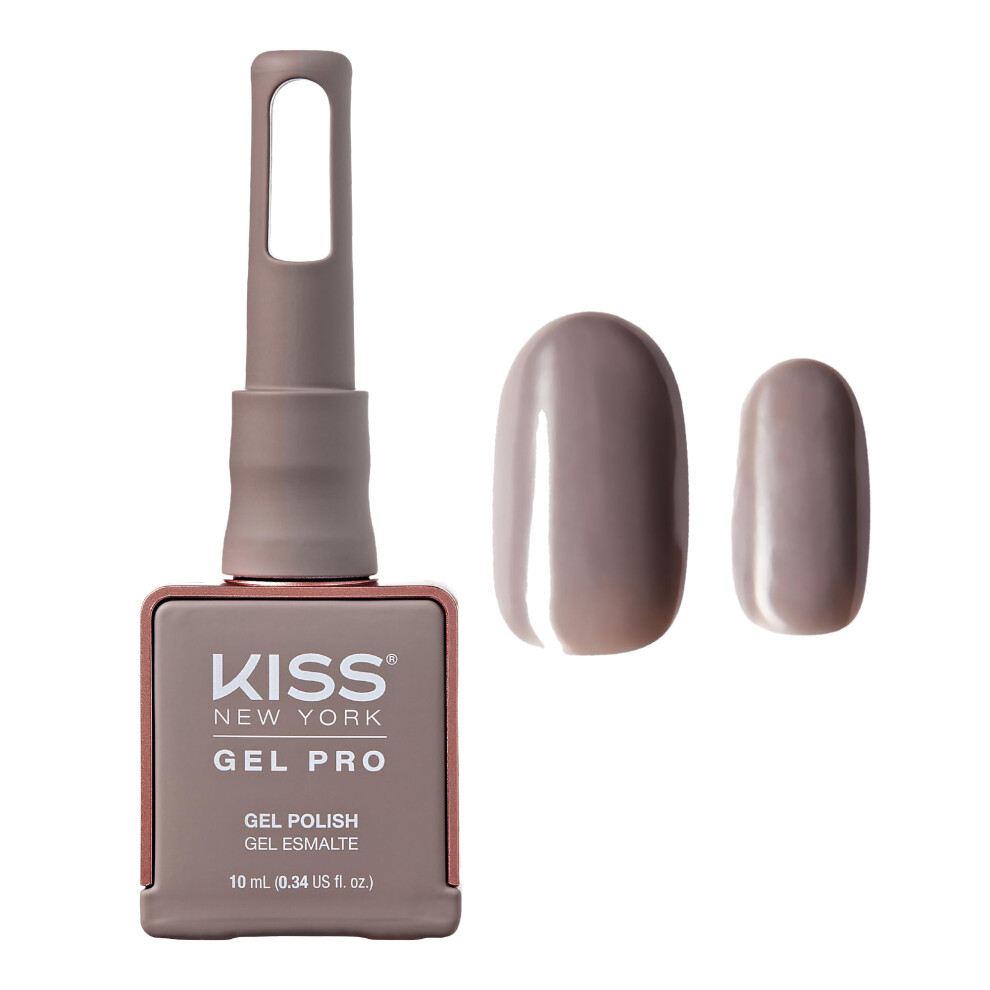 Kiss New York Gray Gel Nail Polish Soak Off Uv Led Gel Polish 10Ml Nail Art Salon Manicure Diy Hema Free, Tpo Free, Made In Usa ( Area)