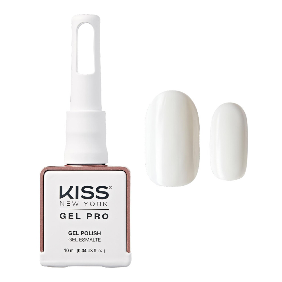 Kiss New York White Gel Nail Polish Soak Off Uv Led Gel Polish 10Ml Nail Art Salon Manicure Diy Hema Free, Tpo Free, Made In Usa (Paint It )