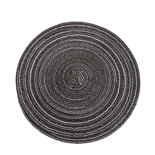 Geweven ronde placemat van polypropyleen (1 stuk)