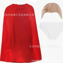 (Three-piece set) Halloween Kids Short Cloak Superhero Cape Set Birthday Party Outdoor Shawl