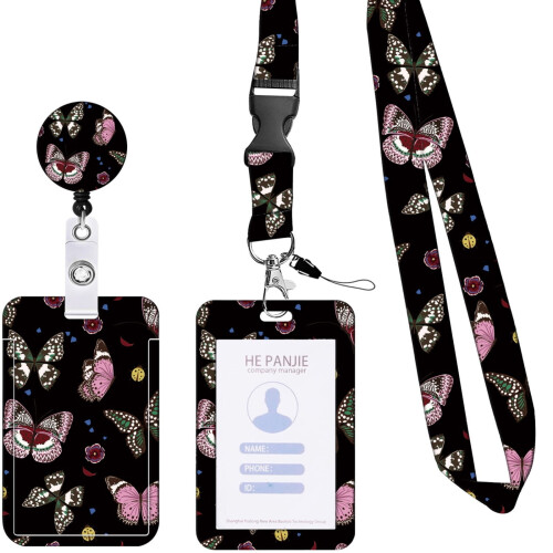 Κορδόνι βραχιολιού με κορδόνι ταυτότητας Butterfly Slide με καρούλι σήματος