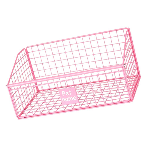 Spacious Animal Accessory Container With Practical Angled-Pink
