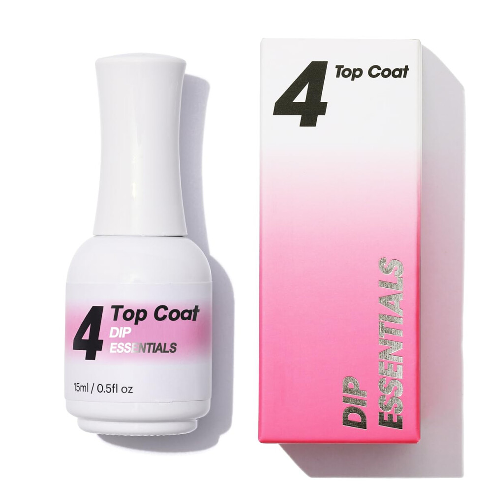Nagaia Premuim Nail Dipping System, Dip Essential Liquid Top Coat, Home & Salon Nails Dipping Top Coat, Air Dry Dip Powder Top Coat, No Uv Needed Top