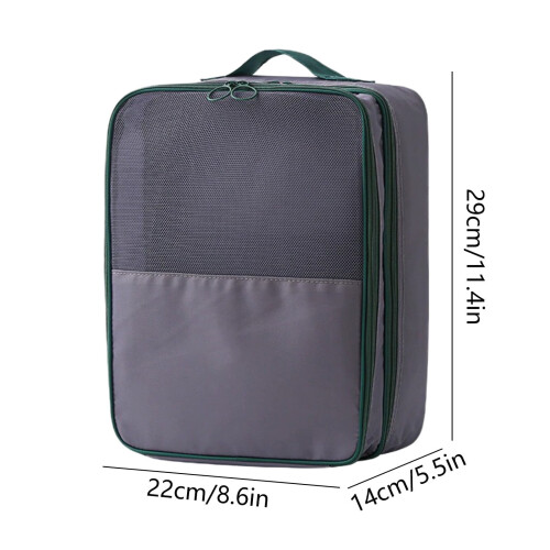 Boîte de rangement étanche pour chaussures de voyage, 3 compartiments, violette 2