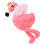 Flamingo Plüschtier, weich, kurz, 21 cm 1