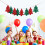 Kerstbanner/slinger van vilt, 2,8 m 5