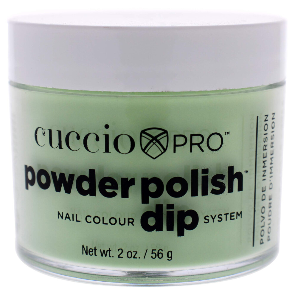 Cuccio Green,Yellow Pro Powder Polish Dip - Bright Green W/ Yellow Undertones - Nail Lacquer For Manicures/Pedicures, Easy/Fast Application/Removal - No Led/Uv Lig