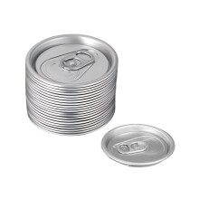 Durable Aluminum Can Lid Set Of 20 With Smooth Brims-Silver