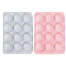Packung mit 2 Golfballformen aus lebensmittelechtem Silikon mit