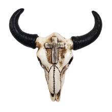 Decorative Resin Cow Skull Wall Art for Modern and-crossS horns