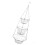 Decorative Iron Hanging Fruit Basket 3 Layers Foldable-Silver 1