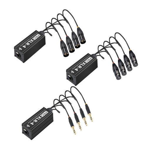 Convertisseur auditif XLR à 4 canaux robuste pour-6h35 1