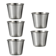 Stainless Steel Tiny Liquor Shot Glasses Drinking Vessel-5PCS