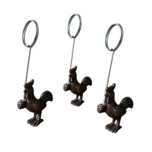 Chinese Zodiacs Animal Metal Bookmarks Clip Set Of 12-Chicken