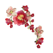 Water Dissolvable Clothing Appliques For Garment Cheongsam-Red