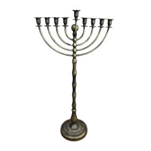 Decorative 9 Arm Floor Candle Holders Iron Hanukkah Menorah