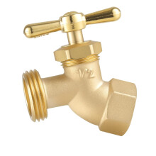 Weatherproof 1/2Inch X 3/4Inch Brass Hose Bibb Outdoor Watering