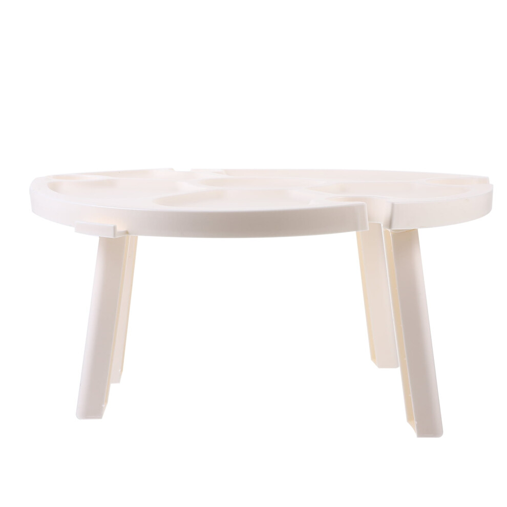 Compact Folding Outdoor Table Rectangular White