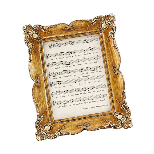 Horizontal Vertical Display Photo Frame Resin Carved-7 inch
