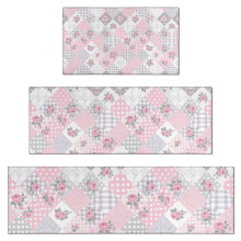 Floral Kitchen Rug Set of 3 – Non-Slip, Washable,