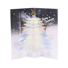 Cartões de Natal MOQIN3D com Glitter em Formato de Árvore de Natal (100 unidades)