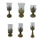 Glass Tornadoes Candlestick Holders Pillar Candle-25W376JD 2