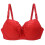Women's Seamless Push-Up Bra - Red, XL 1