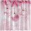 Julduschdraperi i polyester med rosa snöflingemotiv 1