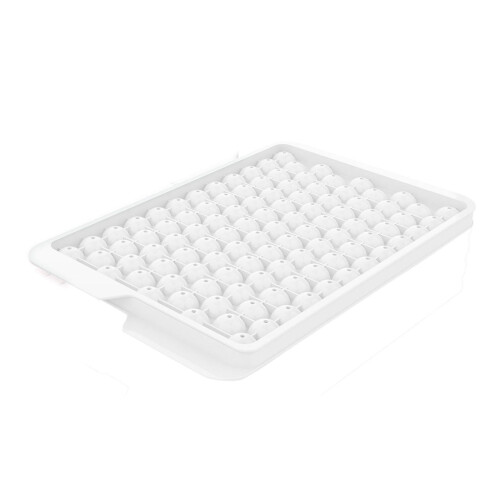 Mini Pebble Ice Cube Trays with Lid – Stackable, BPA-Free