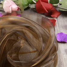 Coffee Voile Curtains 100x200cm Polyester Sheer Window