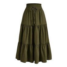 High Waist A-Line Maxi Skirt for Women