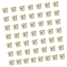 50Pieces Religious Holiday Candy Holder Foldable Cardboard-Gold