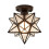 Moravian Star loftlampe med skærm af seedet glas 2
