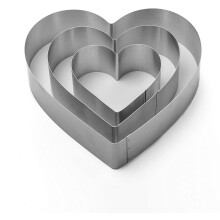 Heart Cookie Cutter Set – 4, 6 & 8 Inch Stainless Steel
