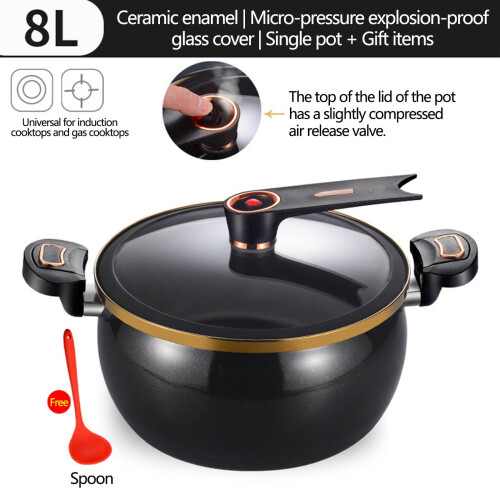 Mini pentola a pressione da 8 litri con interno antiaderente 2