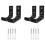 Crochets muraux pliables en alliage d'aluminium, lot de 4, noirs 1
