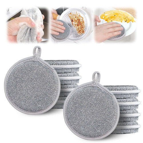 Double-Sided Wire Mesh Sponge Brush (3 pcs)