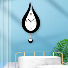 Wassertropfen-Wanduhr aus klarem Acryl mit Pendel 2x AA-Batterien