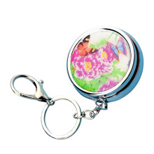 Portable Metal Keychain Pills Box with Mirror and Sealed-2