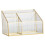 Transparenter Make-up-Organizer aus Glas mit Goldrand 4