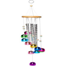 Magisches Windspiel mit Stab, einzigartiges Design für Wohnzimmer (Feng Shui), süßer und angenehmer Klang mit 11 Glocken, verschönert die