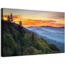 Leinwanddruck der Great Smoky Mountains, 12 x 16 Zoll, gerahmt