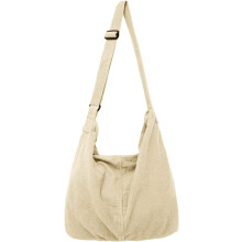 Corduroy Shoulder Bag – Large Unisex Tote, 38x20x37cm
