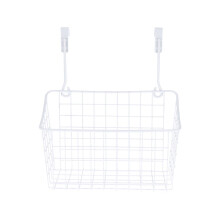 White Over-Door Metal Storage Basket