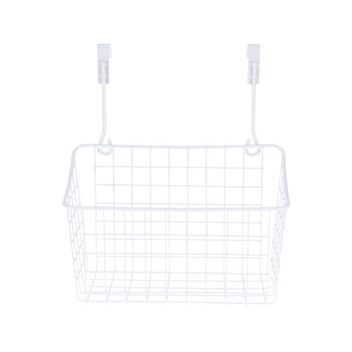 White Over-Door Metal Storage Basket