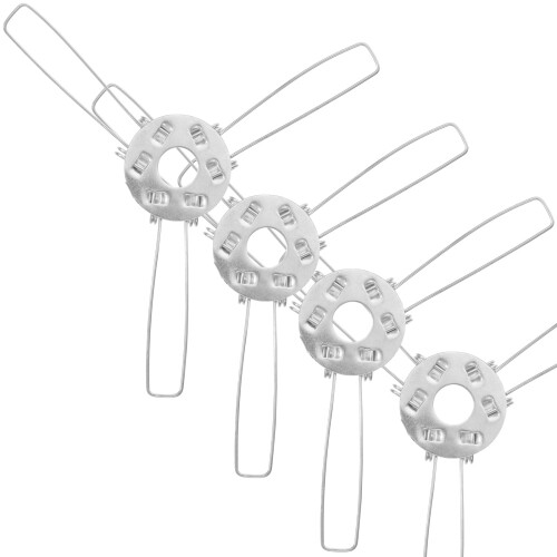 Iron Lampshade Fixator Clip – Silver, 12x12cm, 20 pcs