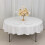 Cotton Round Tablecloth 90 inches White 1