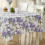 Lilac Fields Vinyl Tablecloth 60 x 120 in Rectangle 1